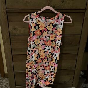 Colorful Floral Sleeveless Dress